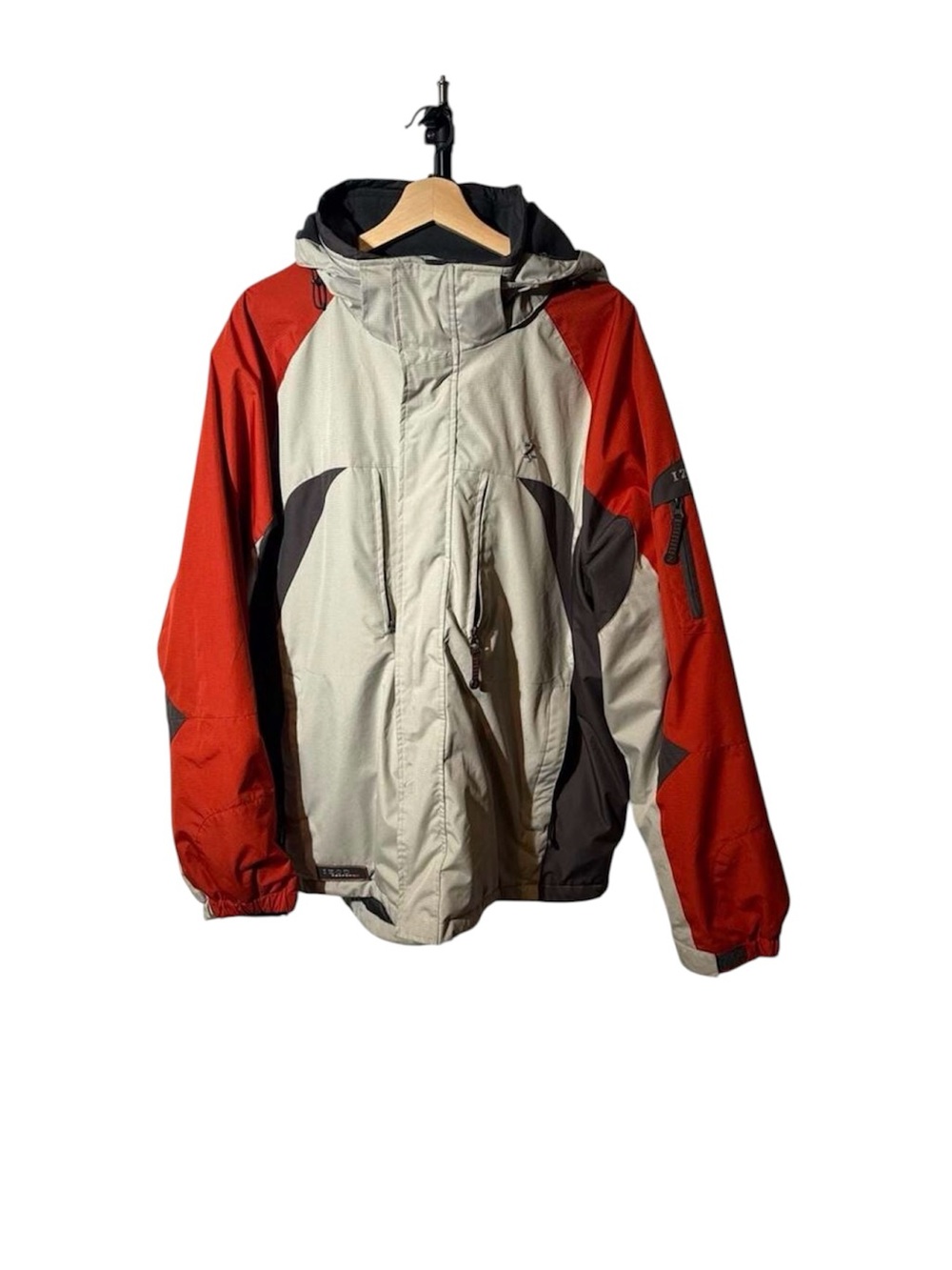 IZOD PerformX Men's Hooded Ski Winter Jacket Red Grey XX-Large